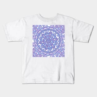 Lilac Spring Doodle Flower Kids T-Shirt